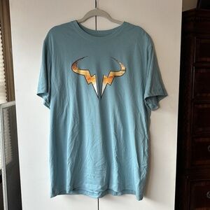 Nike Court Dri-FIT Rafa Nadal Mens Size XL T-Shirt Turquoise Tennis HJ0528-464